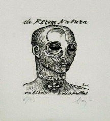 Ets-ex-libris van Enrico Baj (ITA)